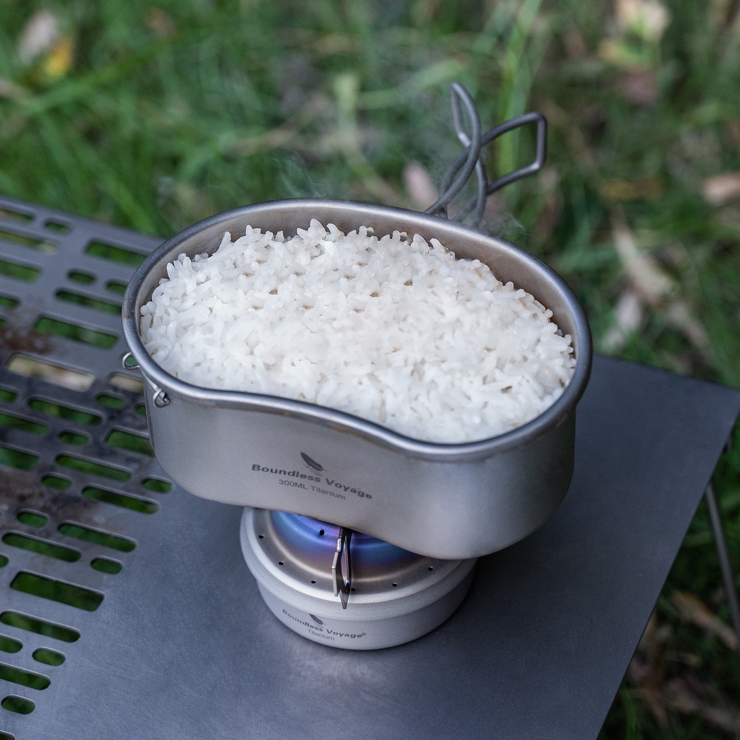 Boundless Voyage Mini Titanium Alcohol Spirit Stove | Ultralight Portable Camping Alcohol Burner, Outdoor Cooker for Backpacking Picnic Travel Ti2001C