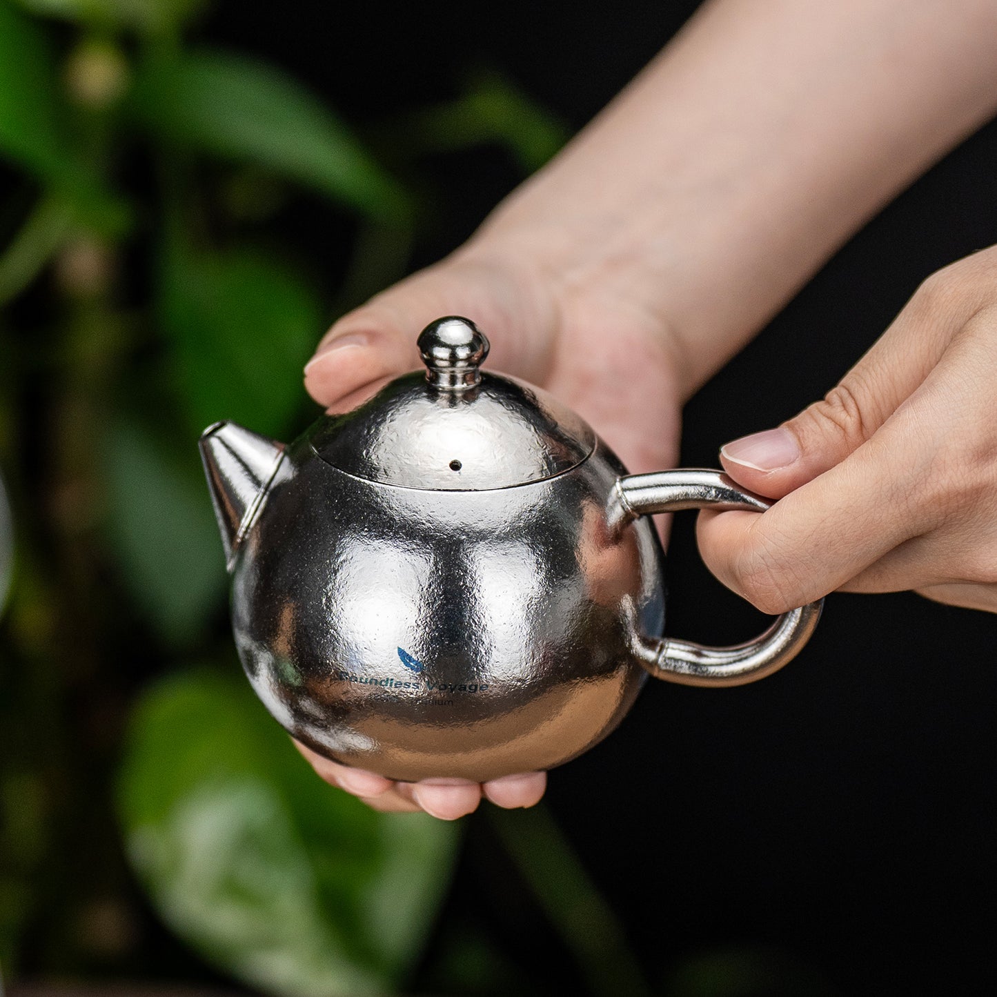Boundless Voyage Titanium Teapot 180ml, Lightweight Loose Leaf Tea Pot with Anti-Scald Handle & Vented Lid,Tea Maker for Home Office Camping Travel Ti3111D