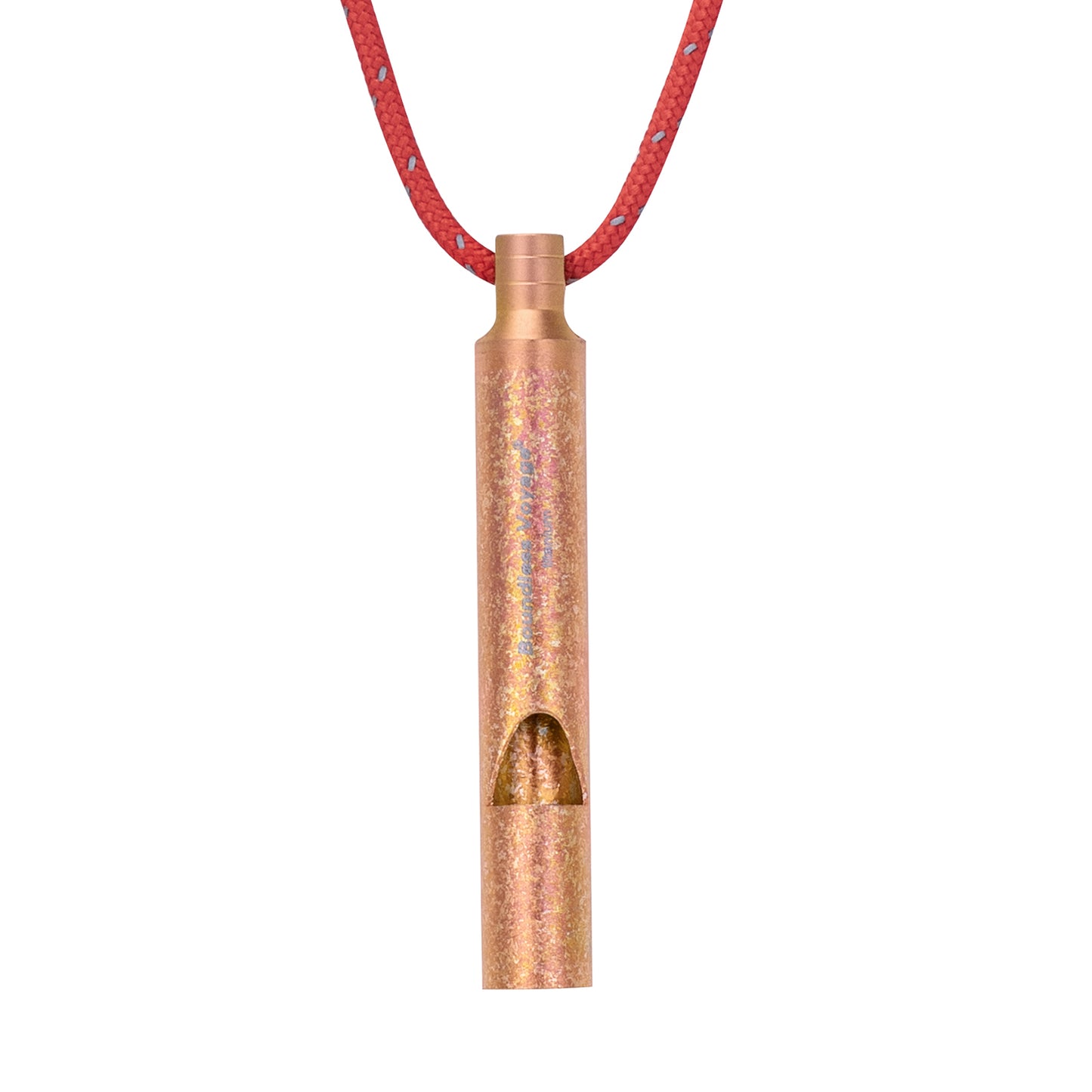 Boundless Voyage Titanium Emergency Survival Whistle, 120dB Super Loud Safety Signal Whistle with Lanyar, Portable EDC Gear for Camping Hiking Sports Coach Training Ti9010O