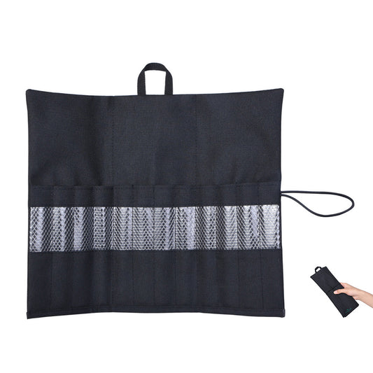 Boundless Voyage 12‑Hole Oxford Organizing Bag, Water‑Resistant Portable Storage Pouch for Tableware, Chopsticks, Straw, Knife, Fork, Spoon or Outdoor Tent Pegs for Camping & Daily‑Use BV1032