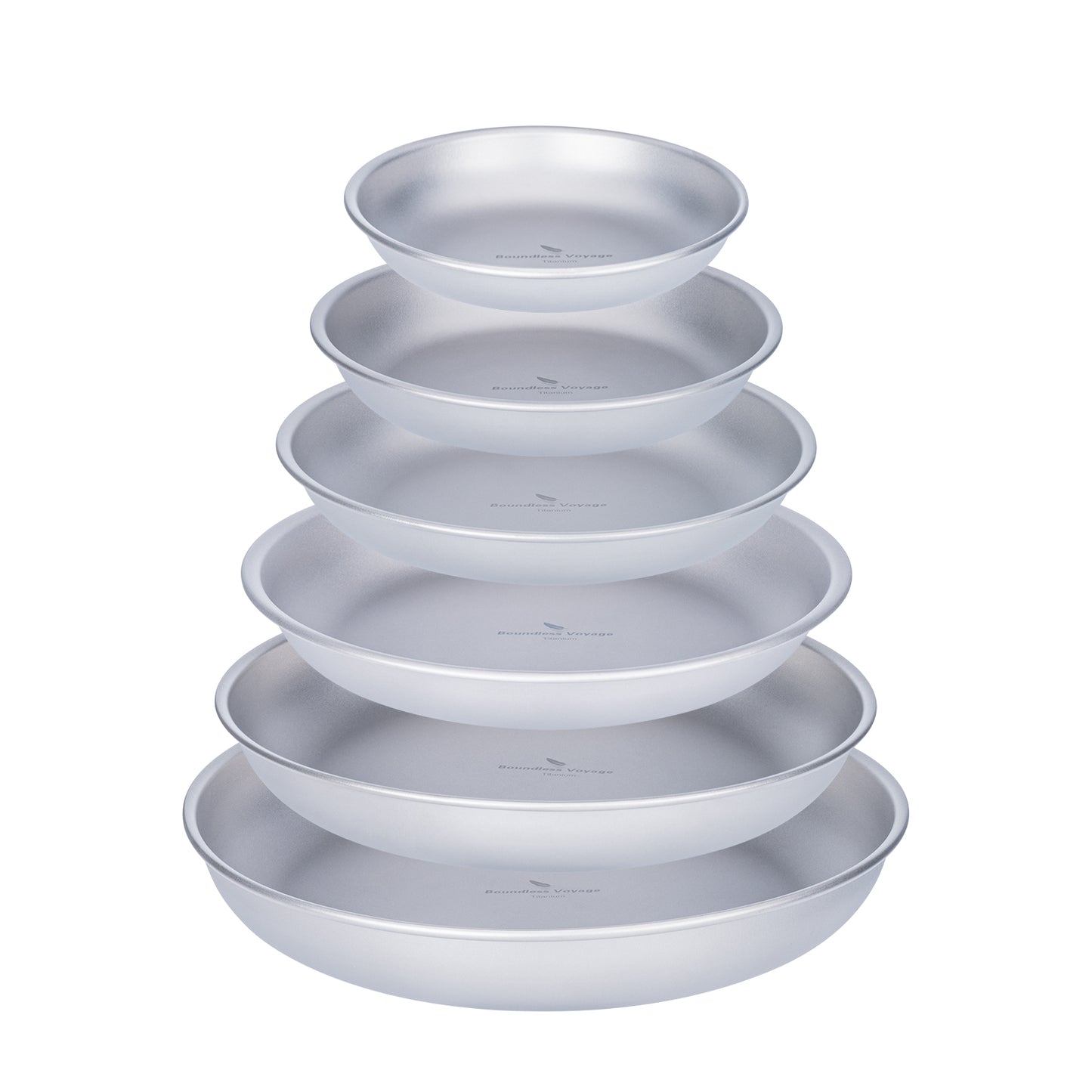 Boundless Voyage Titanium Plates Dishes Saucer Outdoor Camping Home Food Tray Portable Durable Tableware Stackable Serving Plates Ti1141T