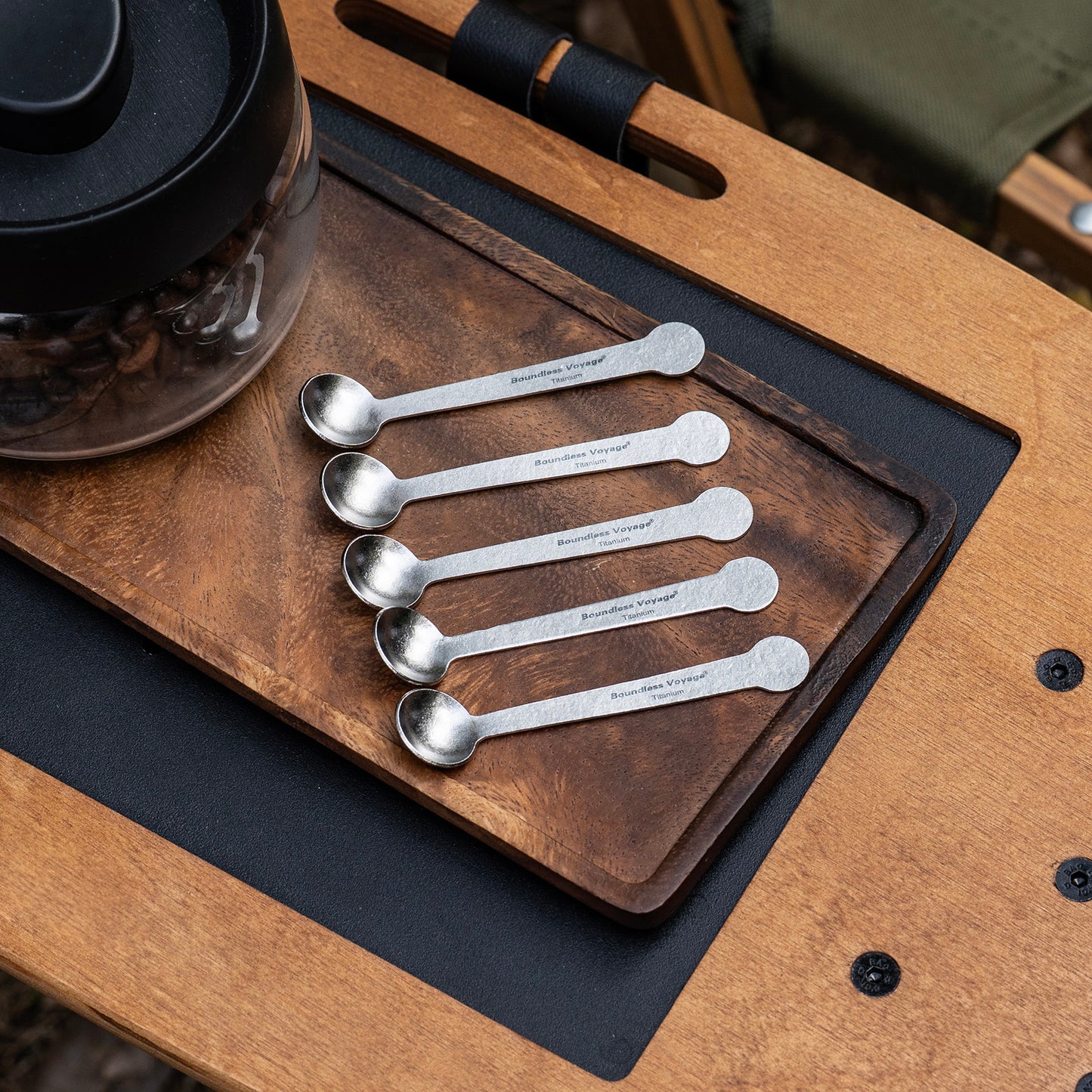 Boundless Voyage Pure Titanium Mini Coffee Spoon | Ultralight Small Stirring Spoon for Sugar, Jam, Tea & Dessert, Party Tableware Ti1040T