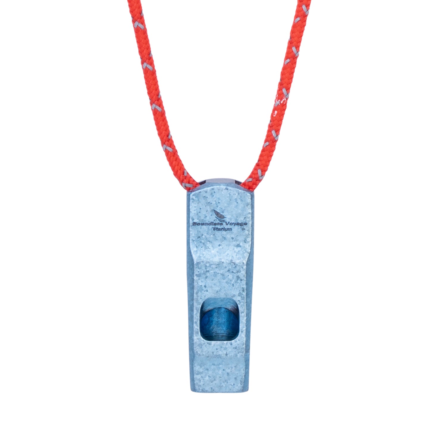 Boundless Voyage Titanium Whistle Emergency Survival Safety Whistles with Lanyard Loud for Outdoor Camping Hiking Coaches Training Sports Keychain Whistle Ti9020O