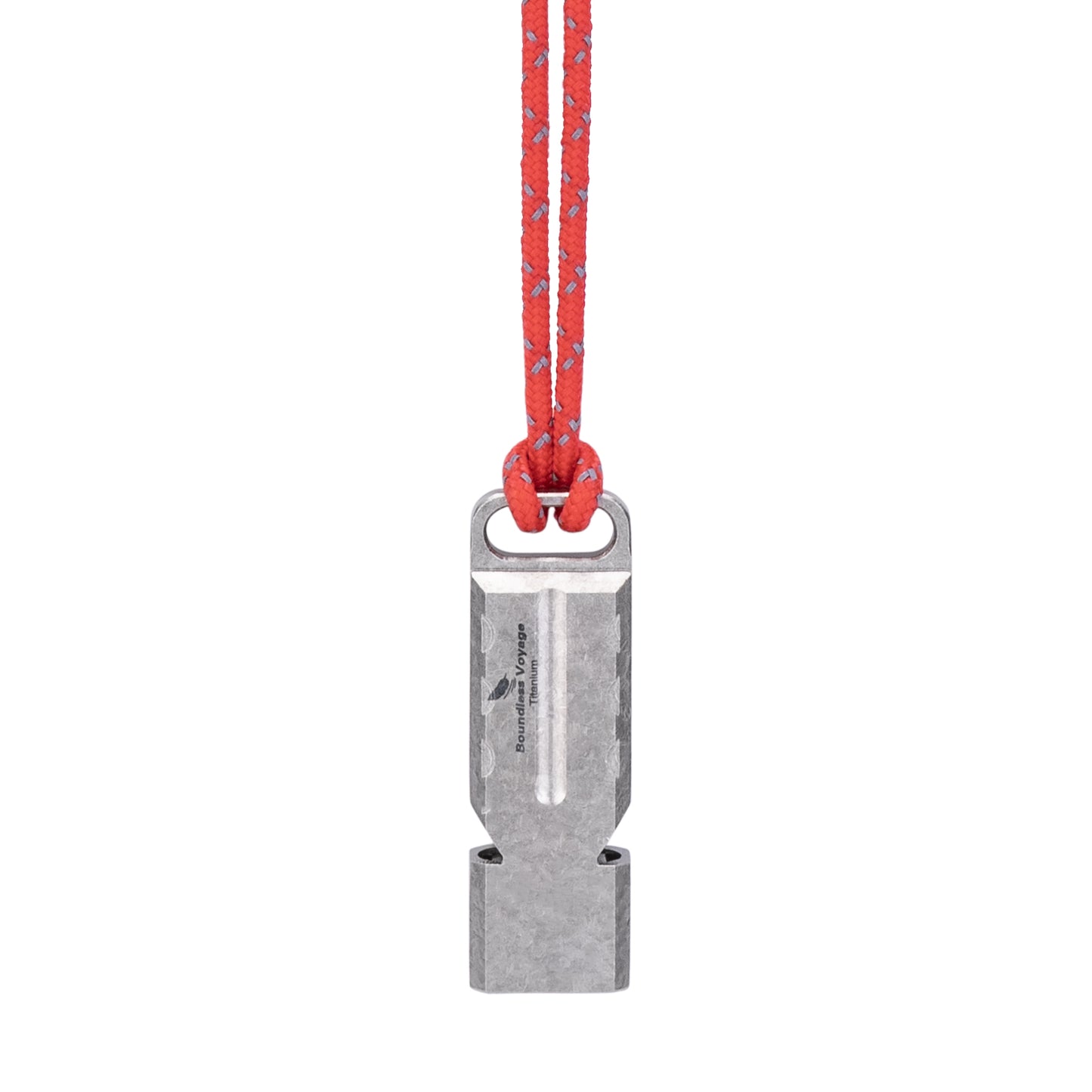 Boundless Voyage Titanium Dual Tube Survival Whistle, High Decibel Emergency Whistle, Lightweight & Durable Outdoor Safety Whistle for Camping Hiking Backpacking Ti9029O