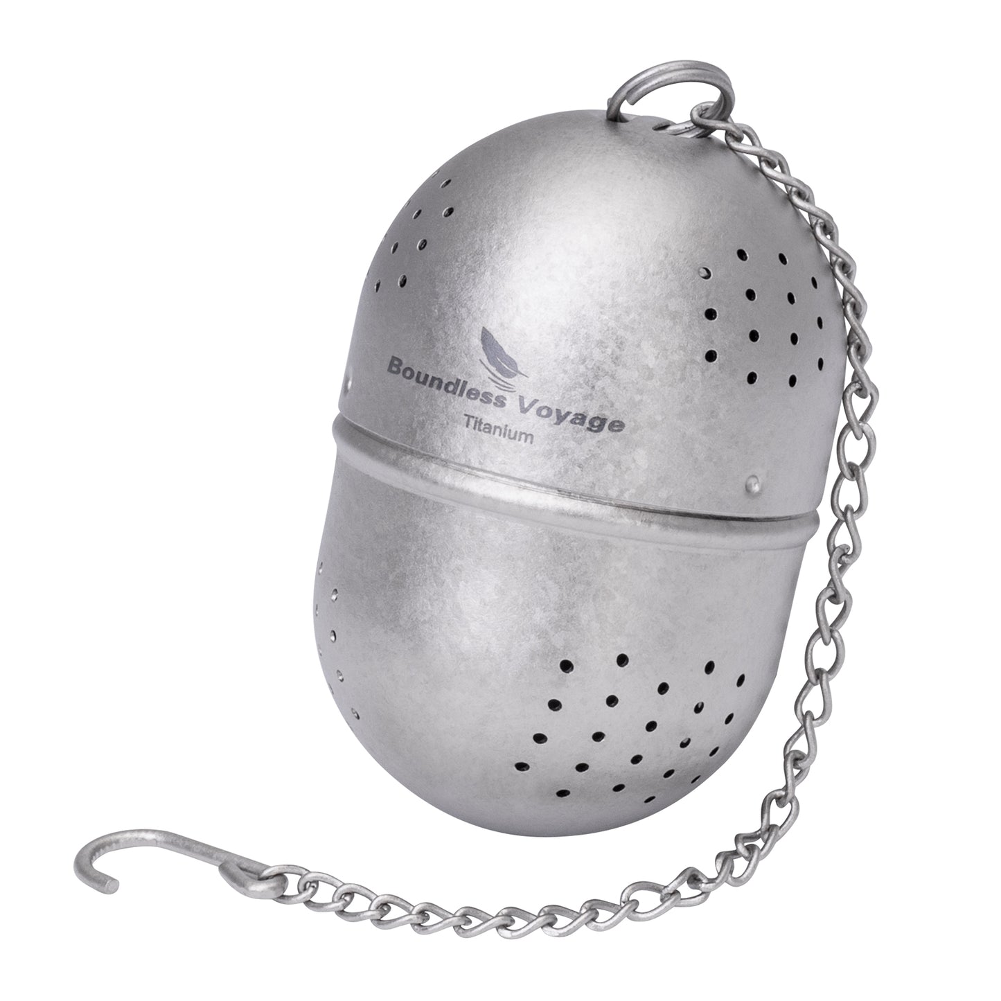 Boundless Voyage Ultralight Titanium Tea Ball Infuser with Extended Chain, Fine Mesh Strainer for Loose Tea & Spices, Reusable Filter for Mugs Teapots Home Kitchen Teaware Ti3207A