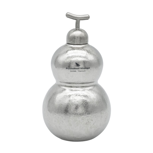 Boundless Voyage Titan-kristallisierte Kürbisflasche 500 ml Whisky-Alkohol-Trinkgeschirr für Outdoor-Camping-Wandern Ti3270D