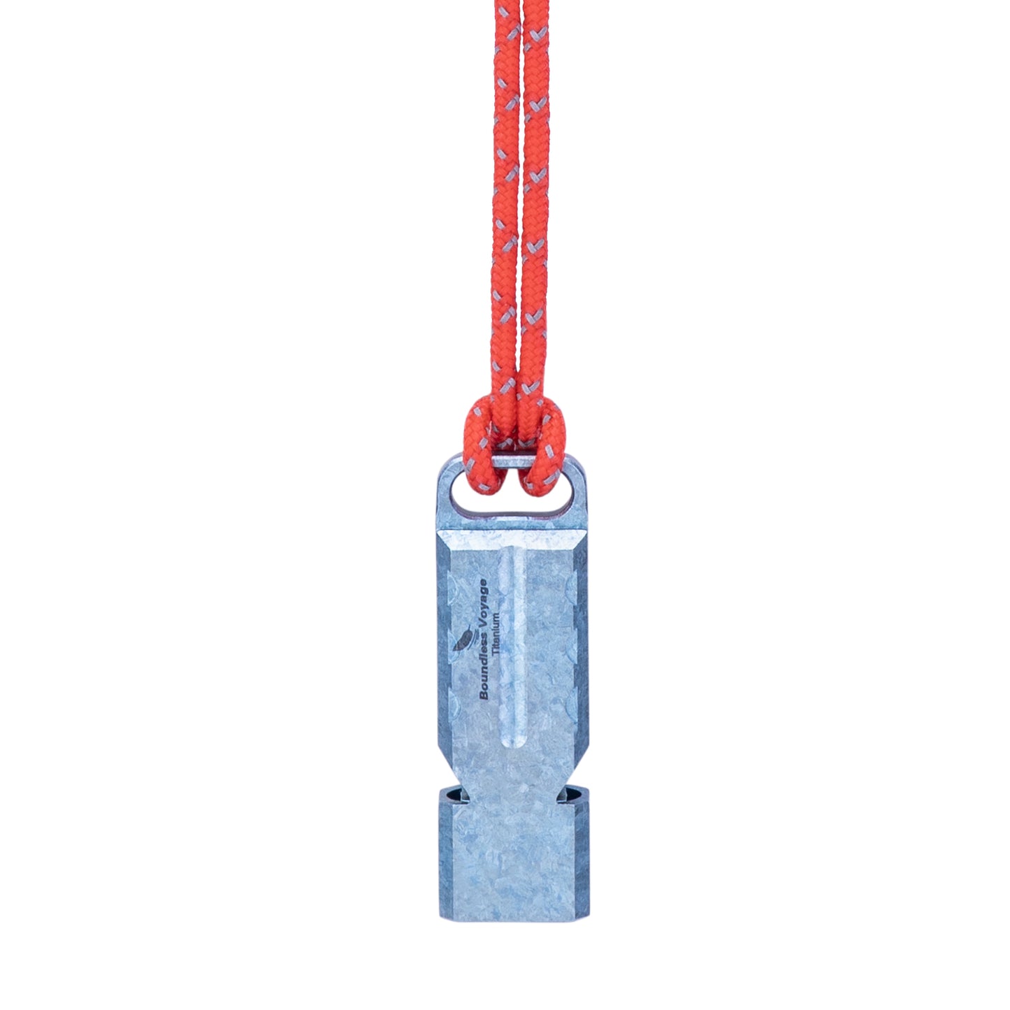 Boundless Voyage Titanium Dual Tube Survival Whistle, High Decibel Emergency Whistle, Lightweight & Durable Outdoor Safety Whistle for Camping Hiking Backpacking Ti9029O