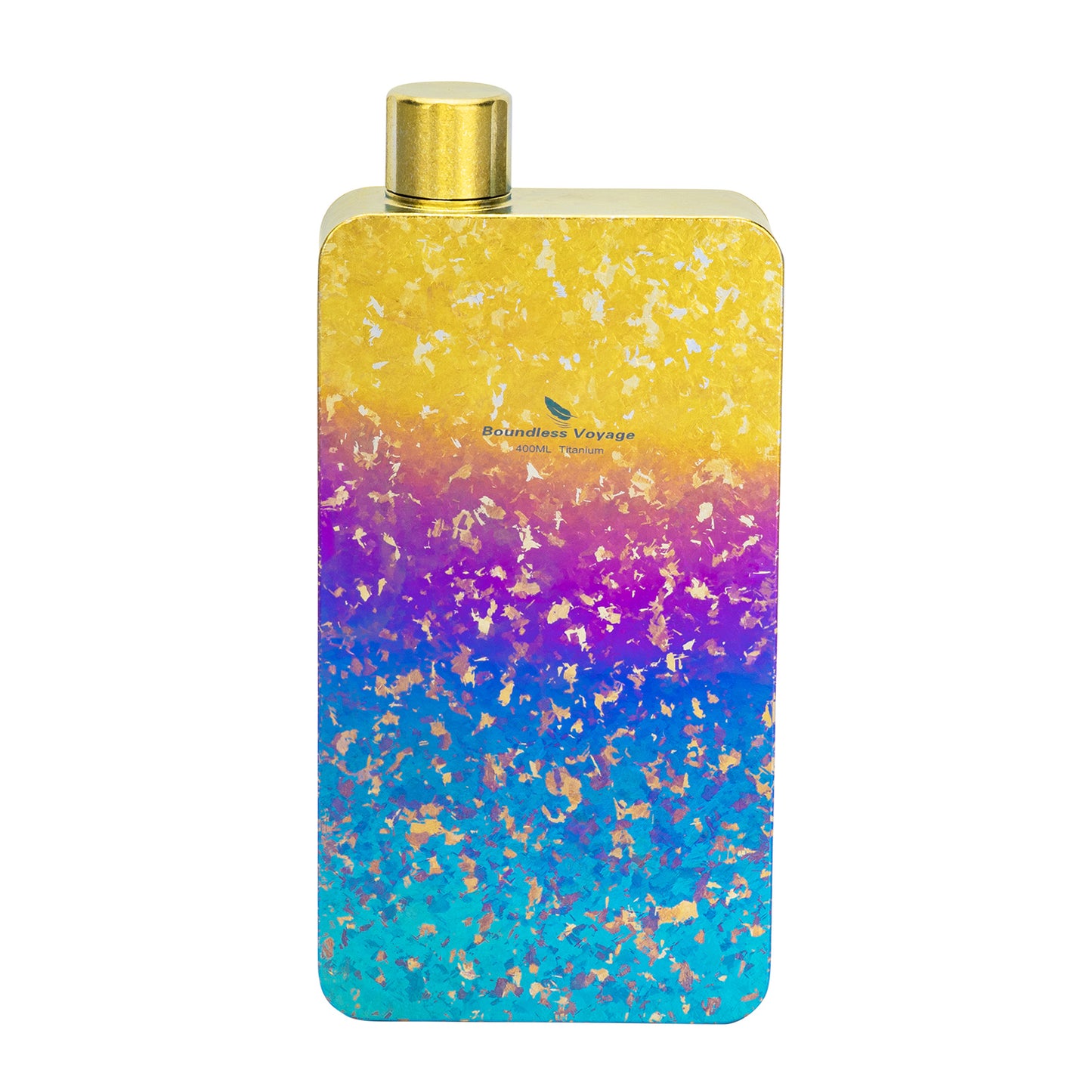 Boundless Voyage Titanium Flask 400ml, Camping & Travel Metal Liquor Bottle, Ultra-Light Square Design, Gift for Men & Outdoor Enthusiasts