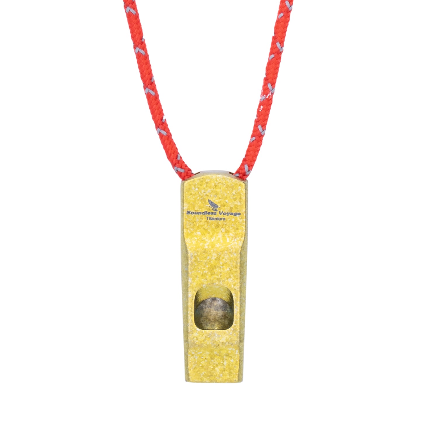 Boundless Voyage Titanium Whistle Emergency Survival Safety Whistles with Lanyard Loud for Outdoor Camping Hiking Coaches Training Sports Keychain Whistle Ti9020O