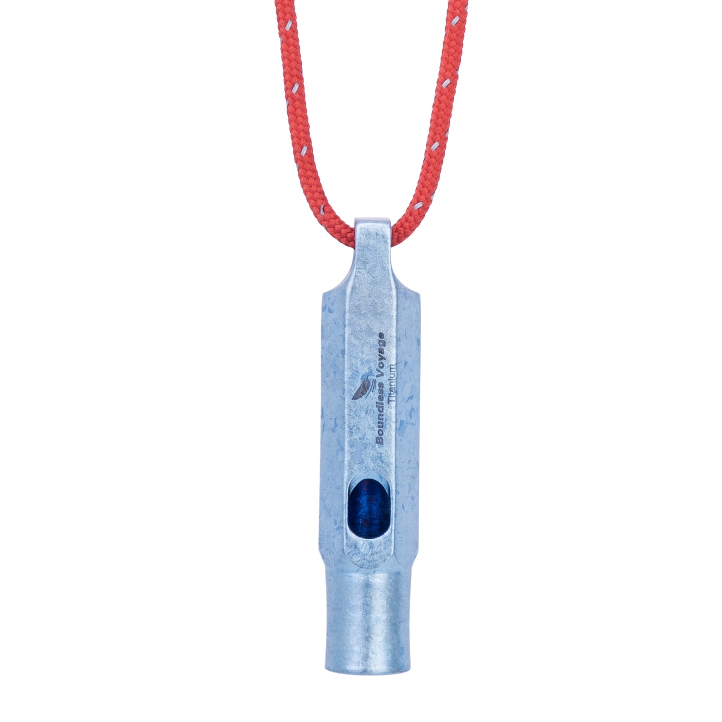 Boundless Voyage Titanium Whistle Emergency Survival Safety Whistles with Lanyard Loud for Outdoor Camping Hiking Coaches Training Sports Keychain Whistle  Ti9015O