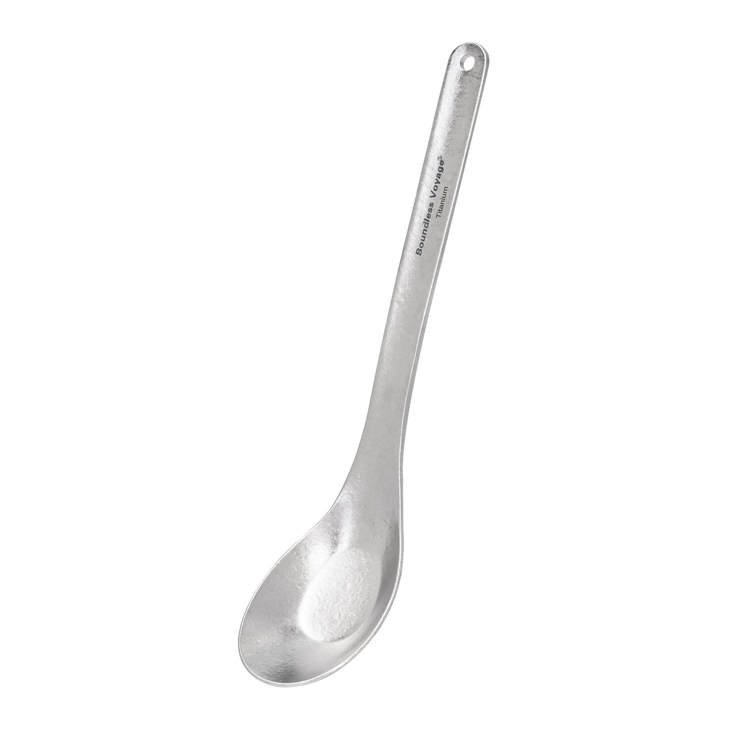 Boundless Voyage Long Handle Pure Titanium Soup Spoon | Ultralight Reusable Cutlery for Camping, Hiking & Daily Use Ti1029T