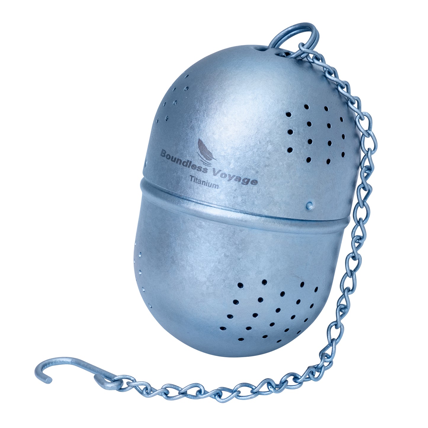 Boundless Voyage Ultralight Titanium Tea Ball Infuser with Extended Chain, Fine Mesh Strainer for Loose Tea & Spices, Reusable Filter for Mugs Teapots Home Kitchen Teaware Ti3207A