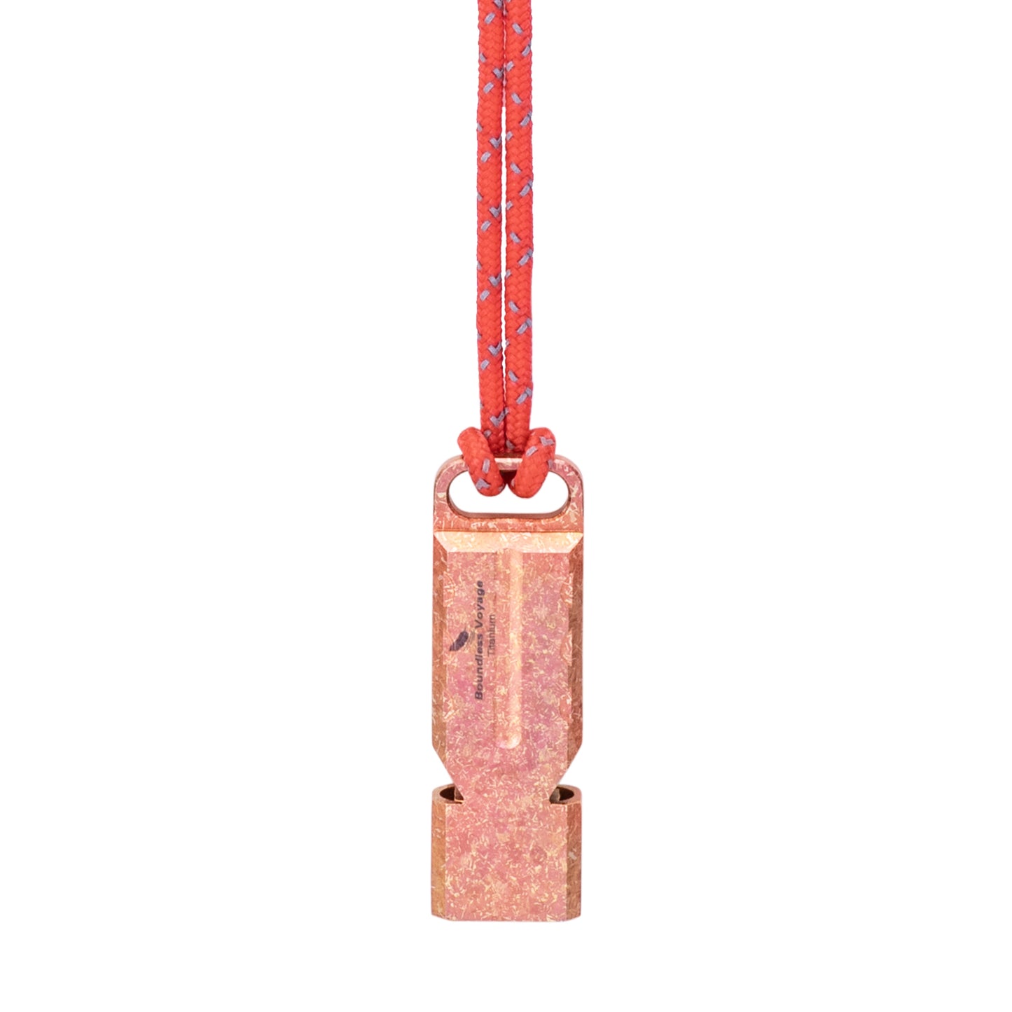 Boundless Voyage Titanium Dual Tube Survival Whistle, High Decibel Emergency Whistle, Lightweight & Durable Outdoor Safety Whistle for Camping Hiking Backpacking Ti9029O