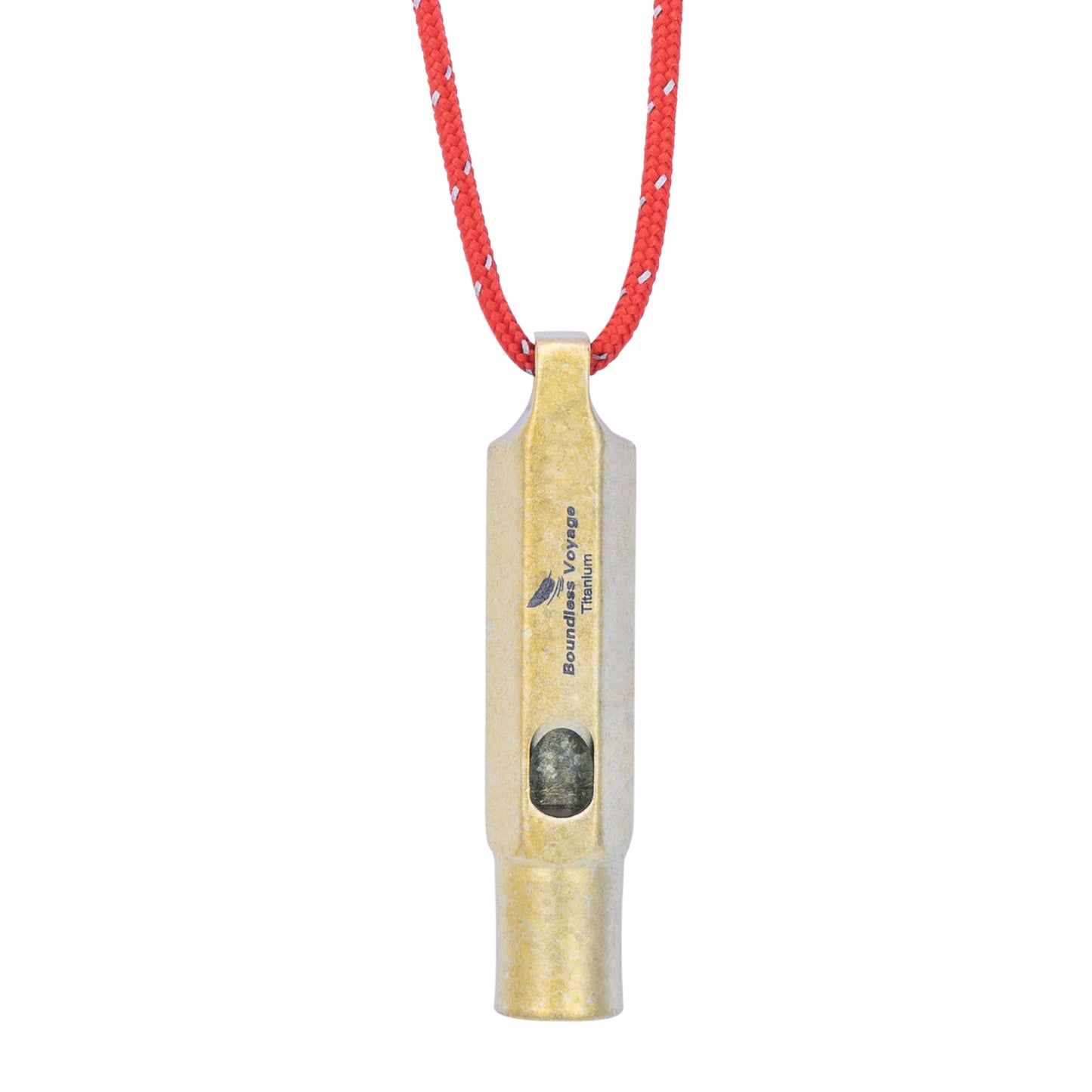 Boundless Voyage Titanium Whistle Emergency Survival Safety Whistles with Lanyard Loud for Outdoor Camping Hiking Coaches Training Sports Keychain Whistle  Ti9015O