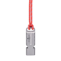 Boundless Voyage Titanium Dual Tube Survival Whistle, High Decibel Emergency Whistle, Lightweight & Durable Outdoor Safety Whistle for Camping Hiking Backpacking Ti9029O