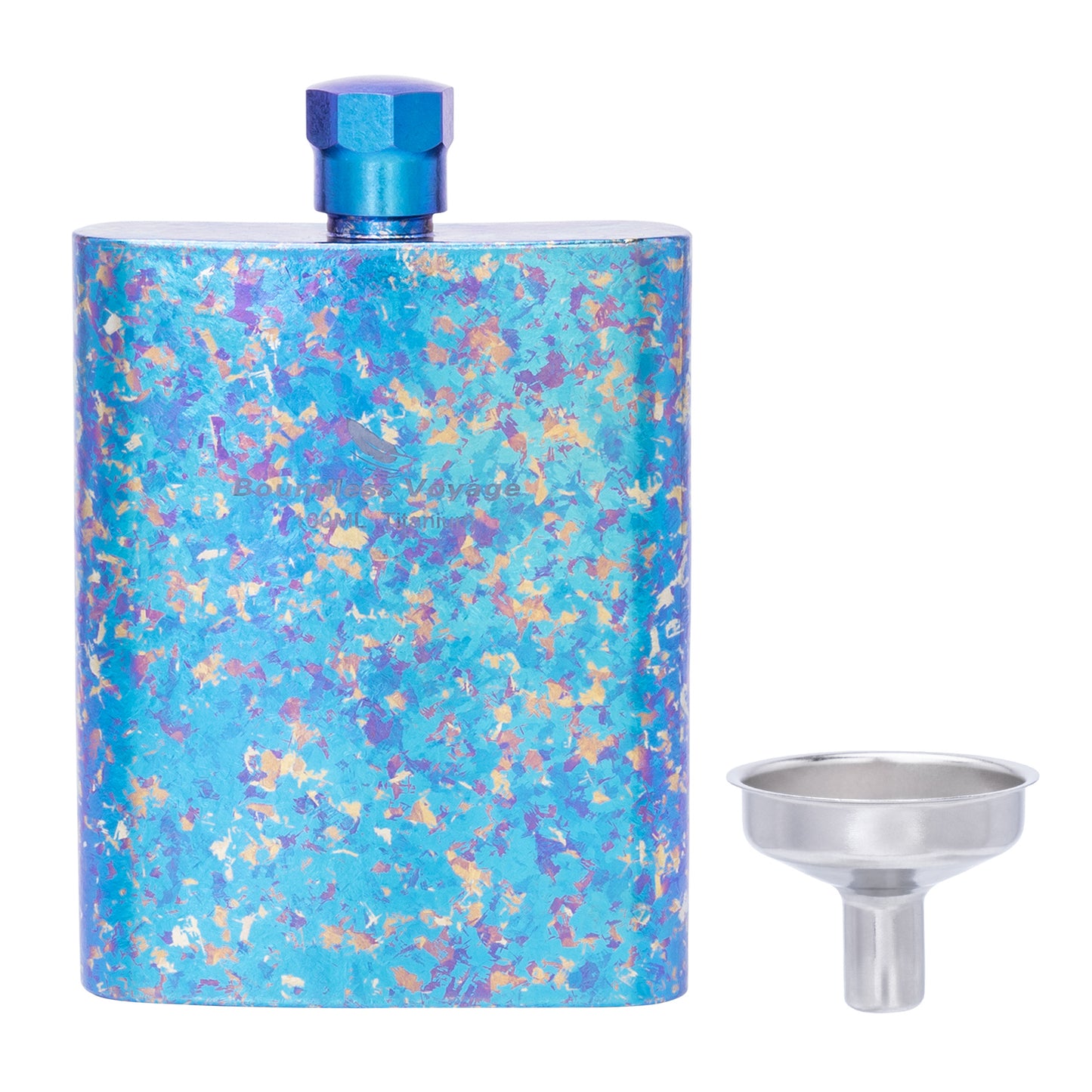 Boundless Voyage Titanium Colorful Flask 100ml Ultralight Mini Ti Flagon for Outdoor Travel Water Juice Whiskey Wine Pot Bottle 100ml Ti3262D
