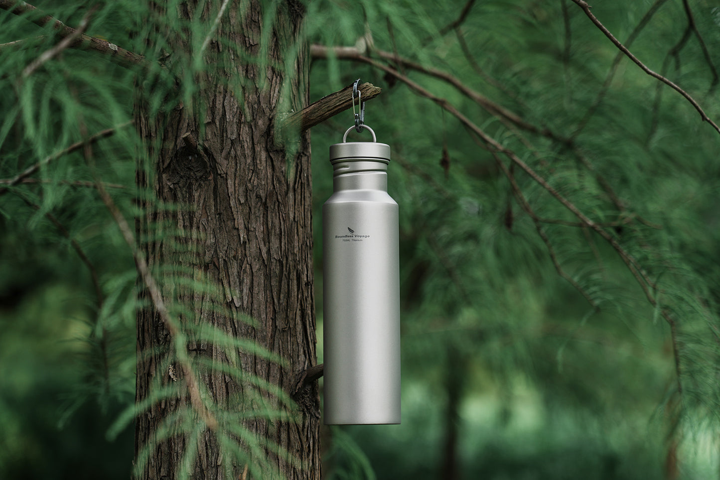 Boundless Voyage Titanium Water Bottle with Lid Reusable Sport Drinking Bottle for Camping Hiking Picnic Climbing Running Tea Coffee