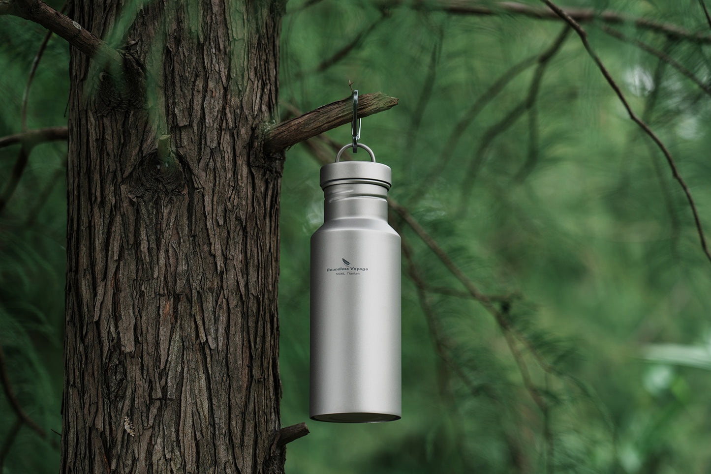 Boundless Voyage Titanium Water Bottle with Lid Reusable Sport Drinking Bottle for Camping Hiking Picnic Climbing Running Tea Coffee