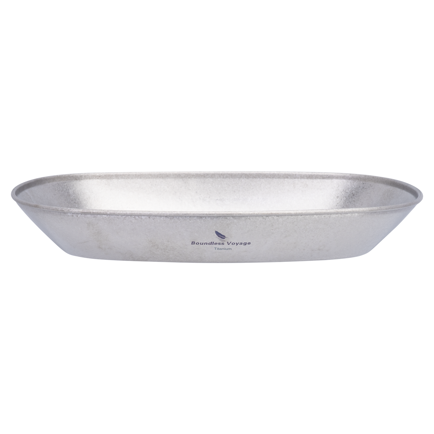 Boundless Voyage Ultralight Pure Titanium Plate, Portable Outdoor Camping Dish with Mesh Carry Bag for Hiking Backpacking Picnic Daily‑Use Tableware Ti1114T