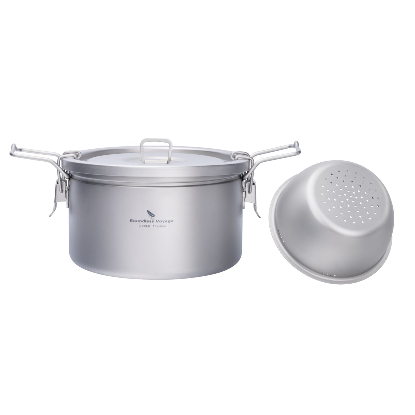 Boundless Voyage Titanium Pot Multifunctional Rice Cooker 2L+0.9L Pot Set Ultralight Outdoor Camping Cookware Ti2087C
