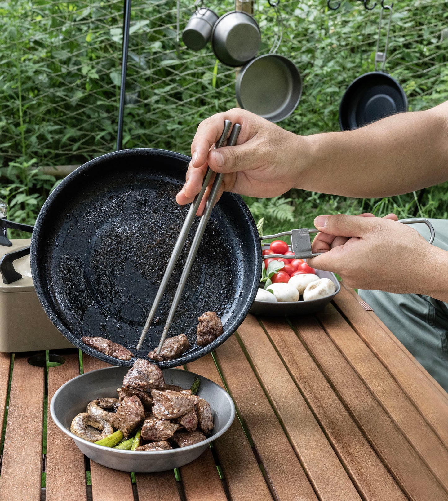 Boundless Voyage Pure Titanium Non-Stick Frying Pan with Foldable Handle, Ultralight Camping Skillet , Portable Outdoor Cookware for Backpacking, Picnic Ti2069C/Ti2070C