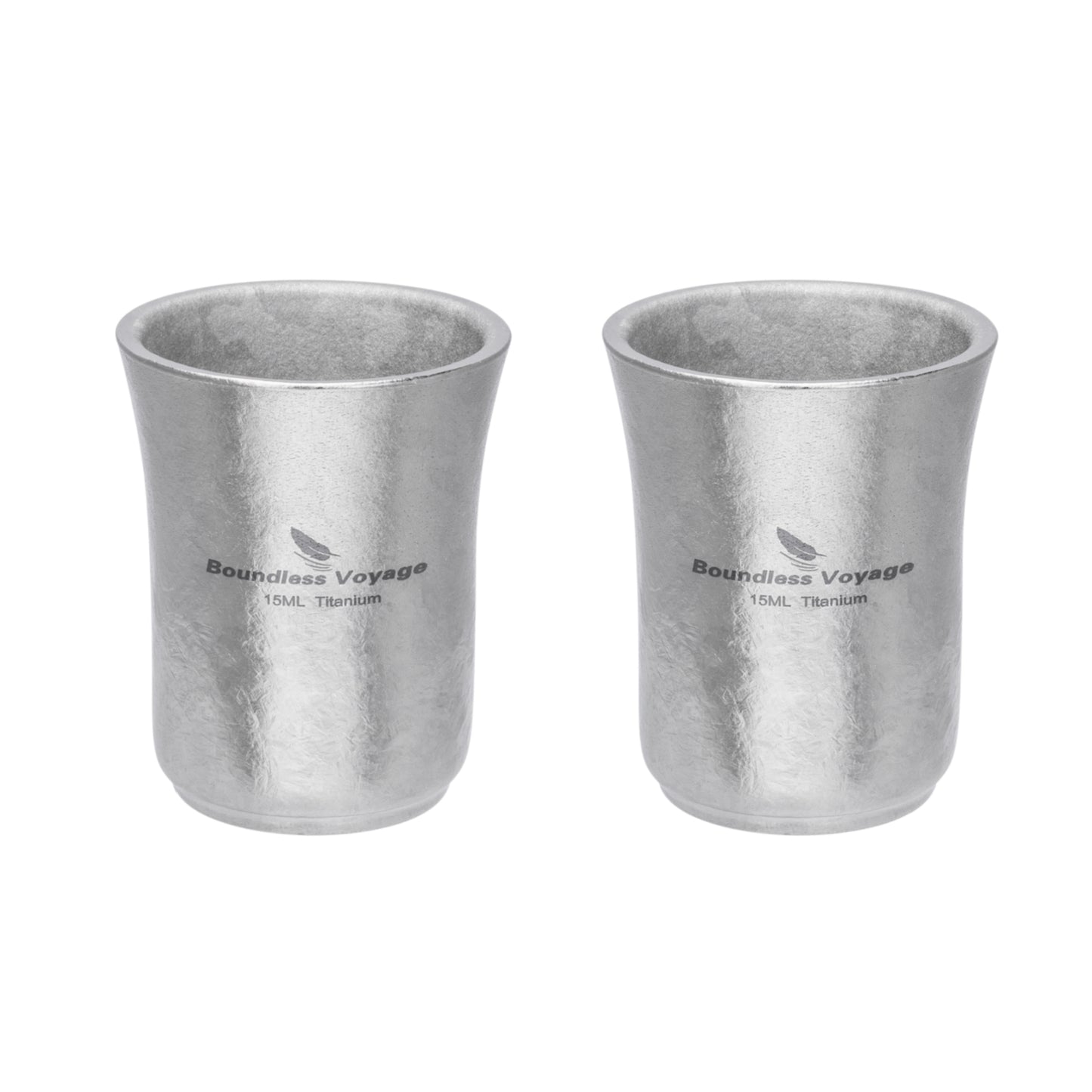 Boundless Voyage 15ml Titanium Shot Glass, Double-Wall Sake Cup for Whiskey Spirits Camping Home Bar Ti3080D