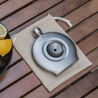 Boundless Voyage 180ml Titanium Hip Flask with Funnel Set Round Wine Bottle Special-shaped Small Pocket Flask Liquor Ti3067D