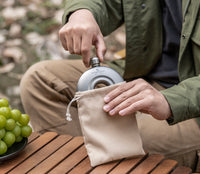 Boundless Voyage 180ml Titanium Hip Flask with Funnel Set Round Wine Bottle Special-shaped Small Pocket Flask Liquor Ti3067D