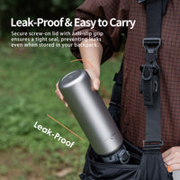 Boundless Voyage Pure Titanium Water Bottle 1200ml Dual Lids Flip Top & Screw Cap Ultralight Leakproof for Camping Hiking Gym Travel Ti3019D