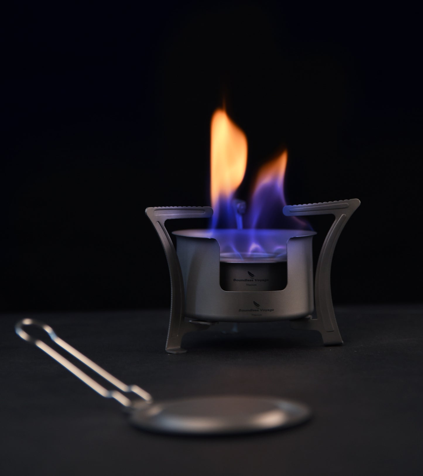 Boundless Voyage Camping Titanium Alcohol Spirit Stove with Pot Stand Outdoor Hiking Backpacking Mini Wood Furnace Burner Ti2013C
