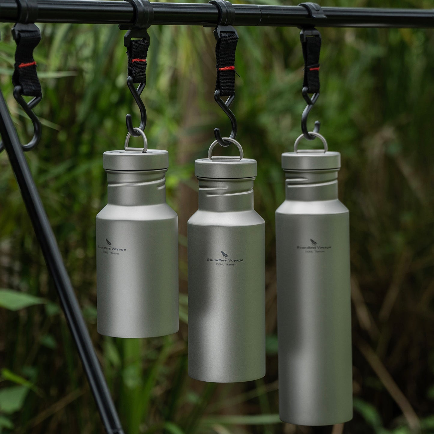 Boundless Voyage Titanium Water Bottle with Lid Reusable Sport Drinking Bottle for Camping Hiking Picnic Climbing Running Tea Coffee