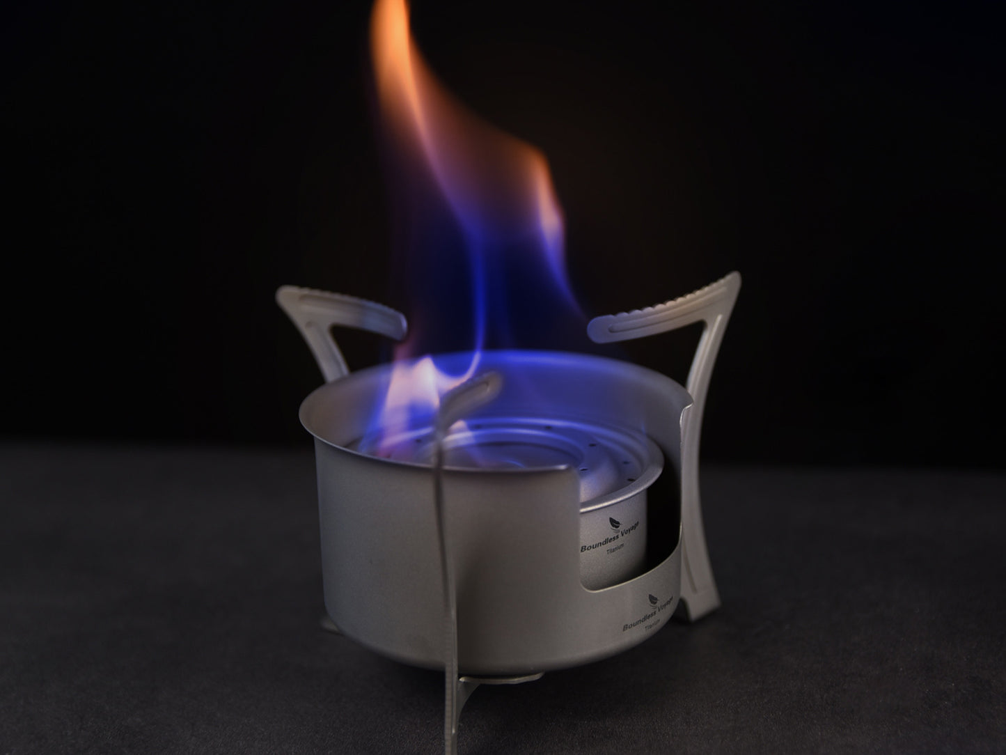 Boundless Voyage Camping Titanium Alcohol Spirit Stove with Pot Stand Outdoor Hiking Backpacking Mini Wood Furnace Burner Ti2013C