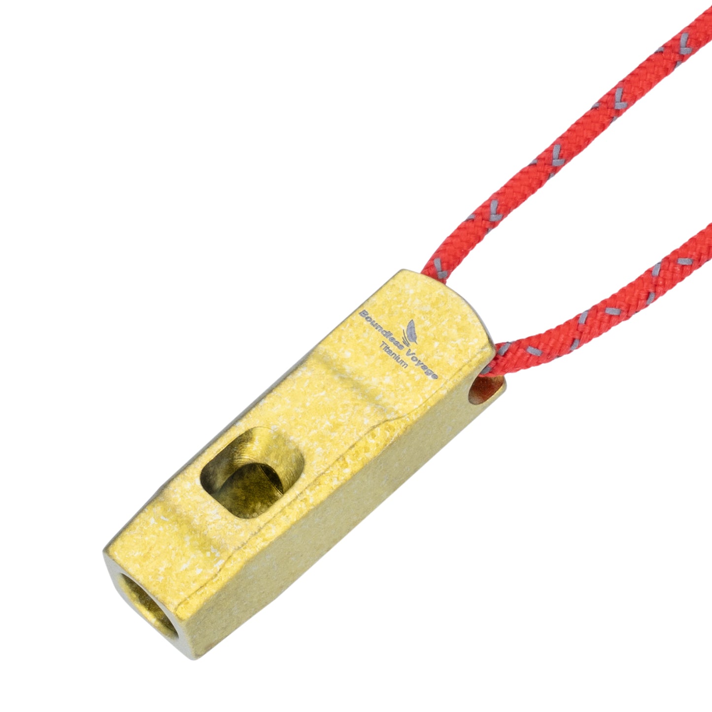 Boundless Voyage Titanium Whistle Emergency Survival Safety Whistles with Lanyard Loud for Outdoor Camping Hiking Coaches Training Sports Keychain Whistle Ti9020O