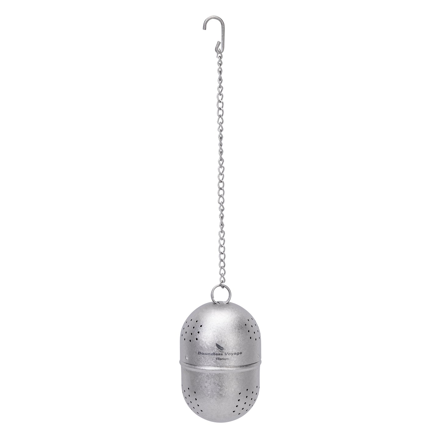 Boundless Voyage Ultralight Titanium Tea Ball Infuser with Extended Chain, Fine Mesh Strainer for Loose Tea & Spices, Reusable Filter for Mugs Teapots Home Kitchen Teaware Ti3207A