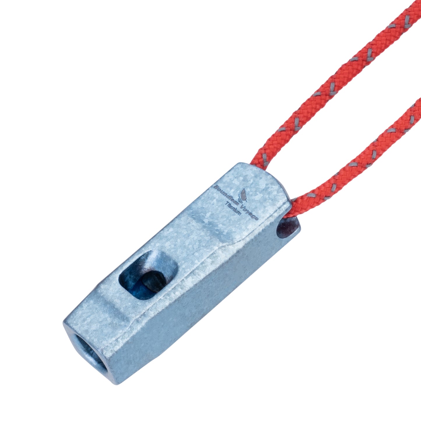 Boundless Voyage Titanium Whistle Emergency Survival Safety Whistles with Lanyard Loud for Outdoor Camping Hiking Coaches Training Sports Keychain Whistle Ti9020O