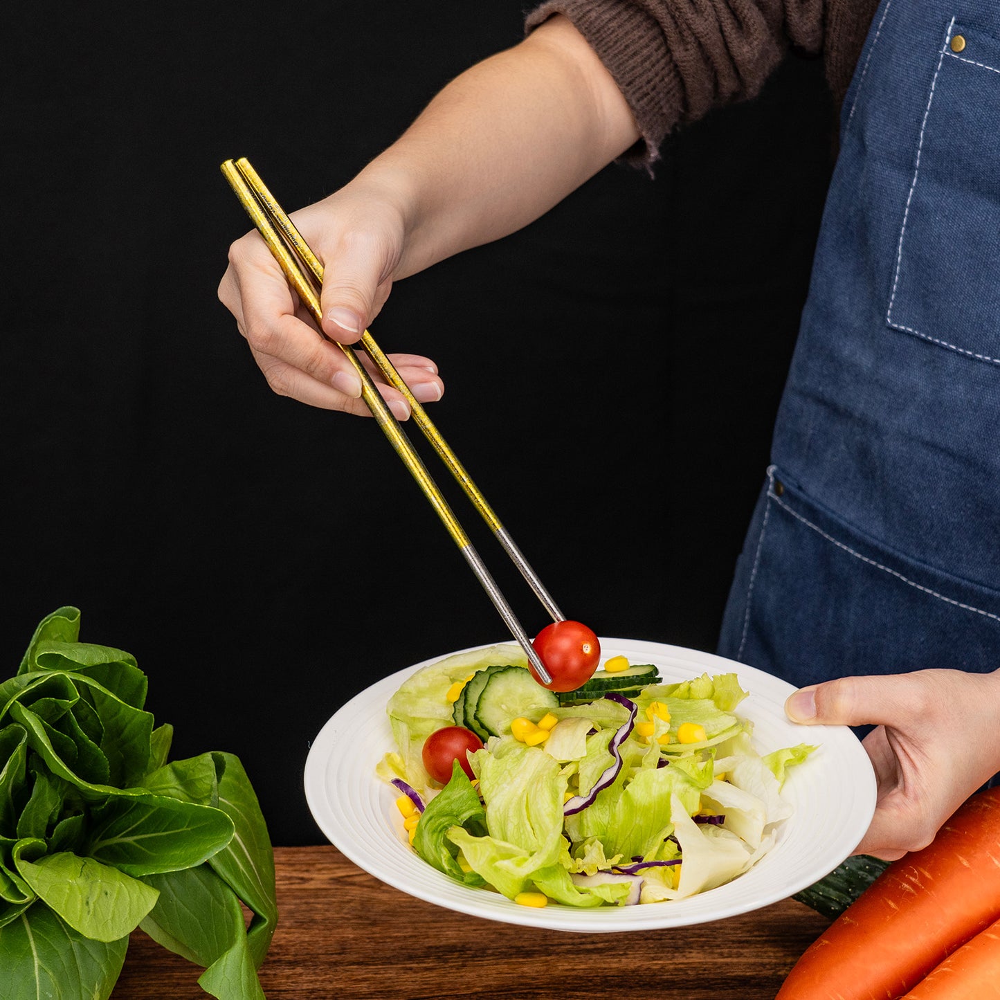 Boundless Voyage 23cm Colorful Pure Titanium Chopsticks | Ultralight Non-Slip Reusable Cutlery with Carry Bag for Camping, Hiking, Travel & Daily Home Use Ti1005T