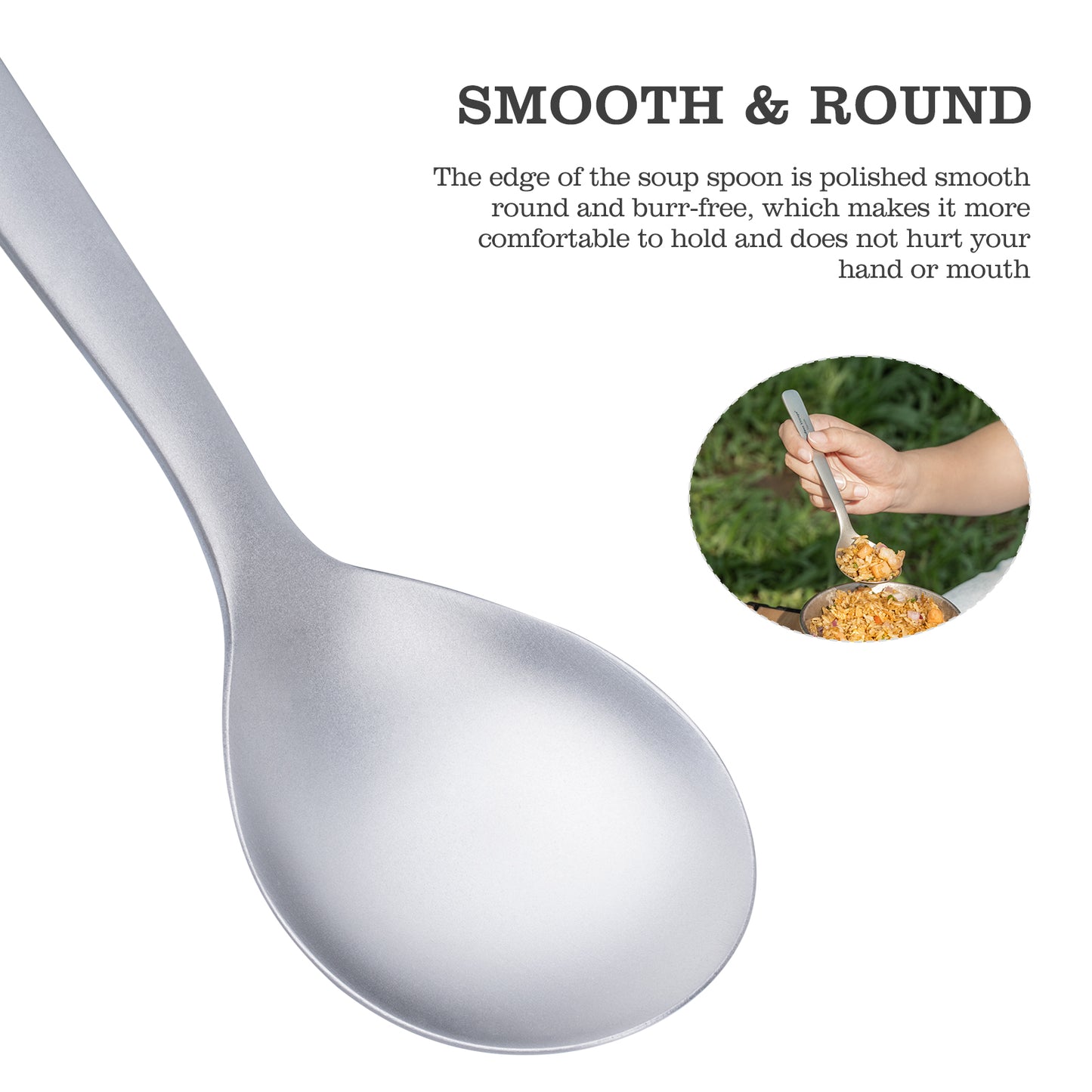Boundless Voyage Titanium Spoon Fork Chopsticks Set, Ultralight Portable Outdoor Camping Cutlery for Soup Daily Meals Ti1068T-Ti1071T