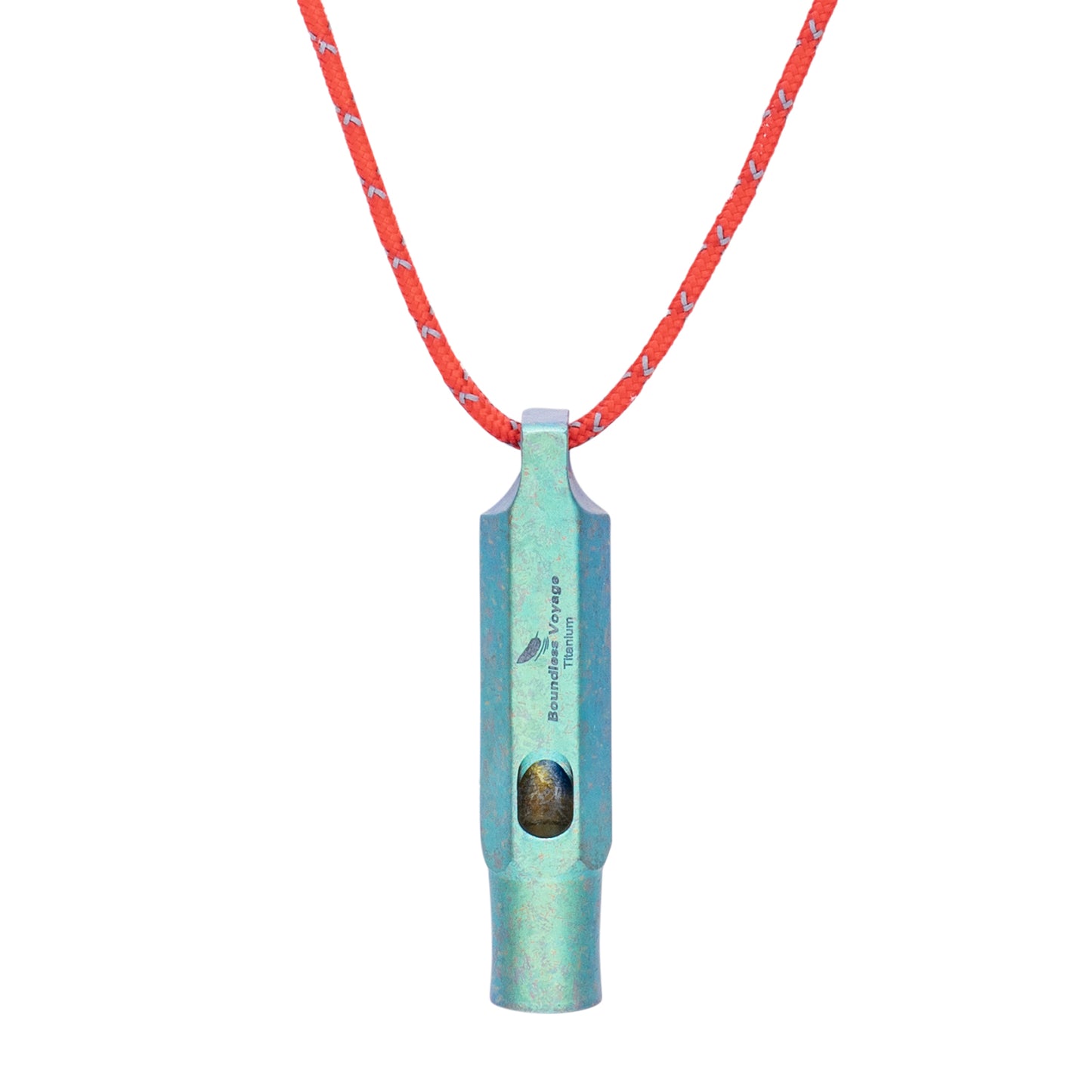 Boundless Voyage Titanium Whistle Emergency Survival Safety Whistles with Lanyard Loud for Outdoor Camping Hiking Coaches Training Sports Keychain Whistle  Ti9015O