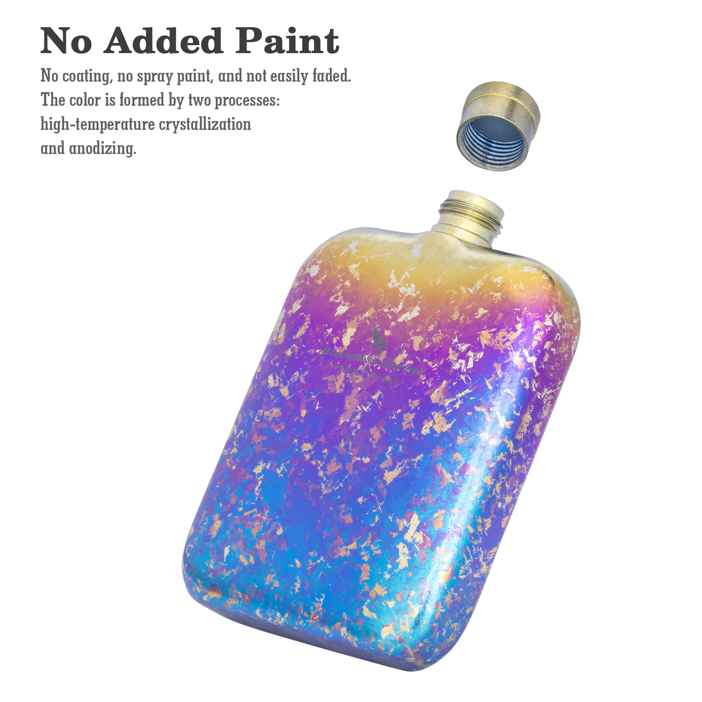 Boundless Voyage Titanium Hip Flask 170ml Small Liquor Flask Bottle for Whiskey Vodka Wine Portable Travel Outdoor Ultralight Pocket Drinkware for Men & Women Ti3263D