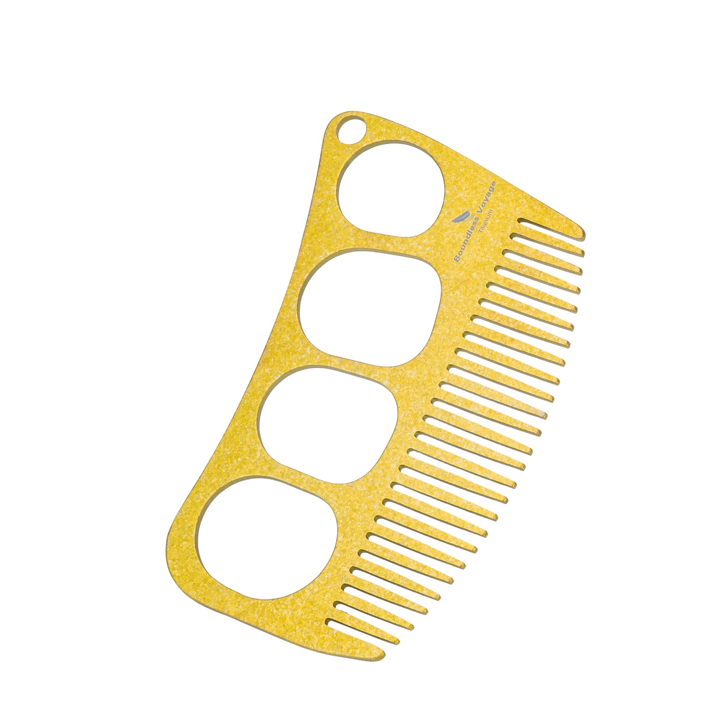 Boundless Voyage Titanium Crescent Comb, Unisex Hair & Beard Grooming Comb for Household Daily Use and Travel Carry