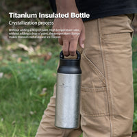 Boundless Voyage Titanium Double-Walled Cup Insulated Bottle 600ml Portable Reusable Travel Coffee Tea Mug for Hot and Cold Beverages Ti3010D