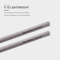 Boundless Voyage 23cm Pure Titanium Round Chopsticks | Ultralight Reusable Cutlery for Home Camping Travel Outdoor Dining Ti1002T