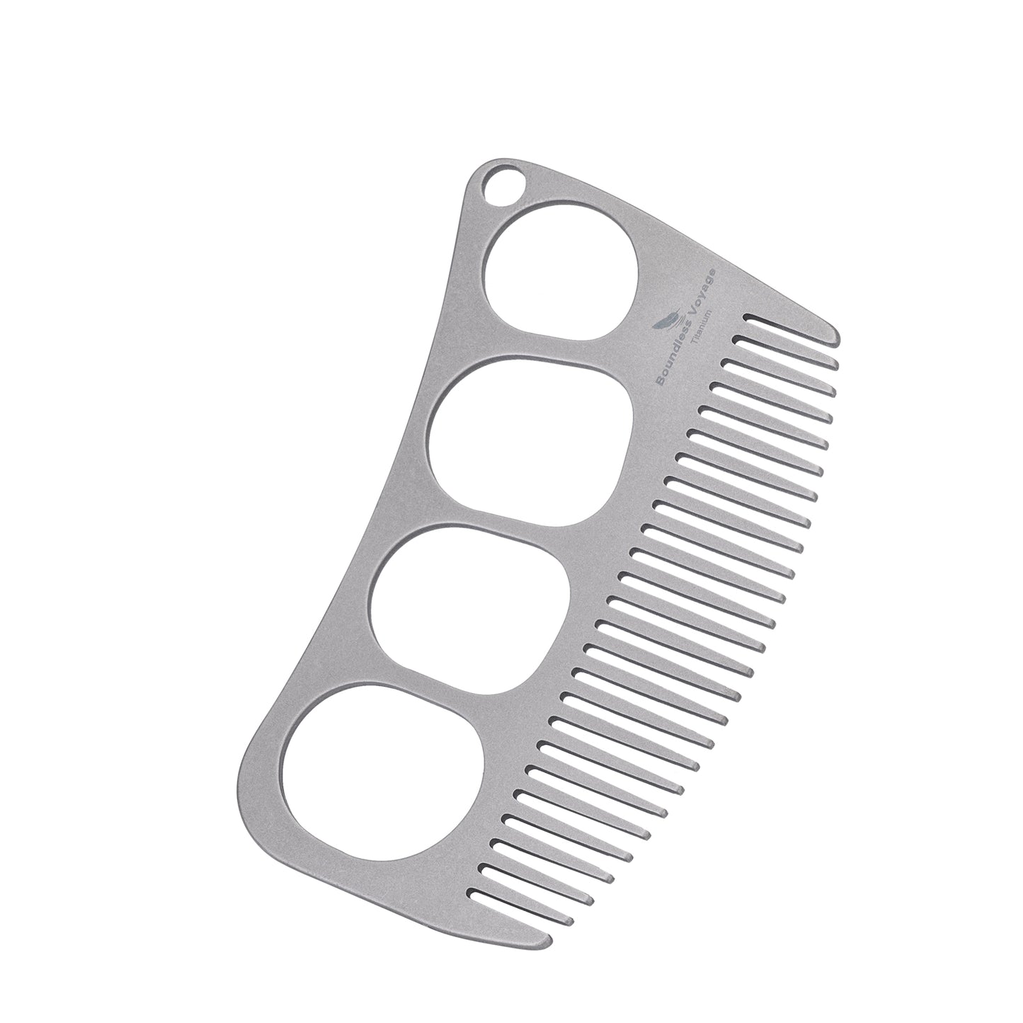 Boundless Voyage Titanium Crescent Comb, Unisex Hair & Beard Grooming Comb for Household Daily Use and Travel Carry