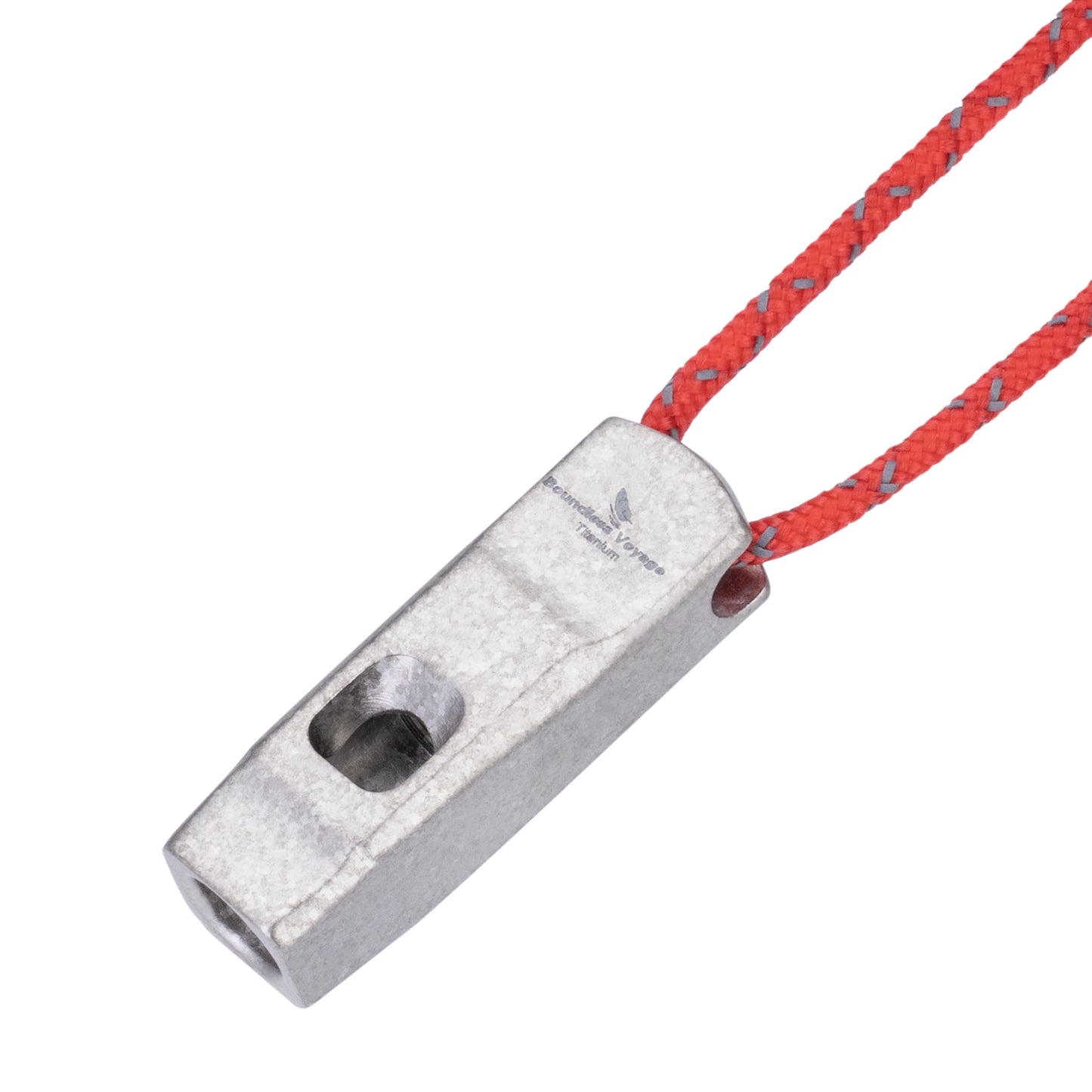 Boundless Voyage Titanium Whistle Emergency Survival Safety Whistles with Lanyard Loud for Outdoor Camping Hiking Coaches Training Sports Keychain Whistle Ti9020O