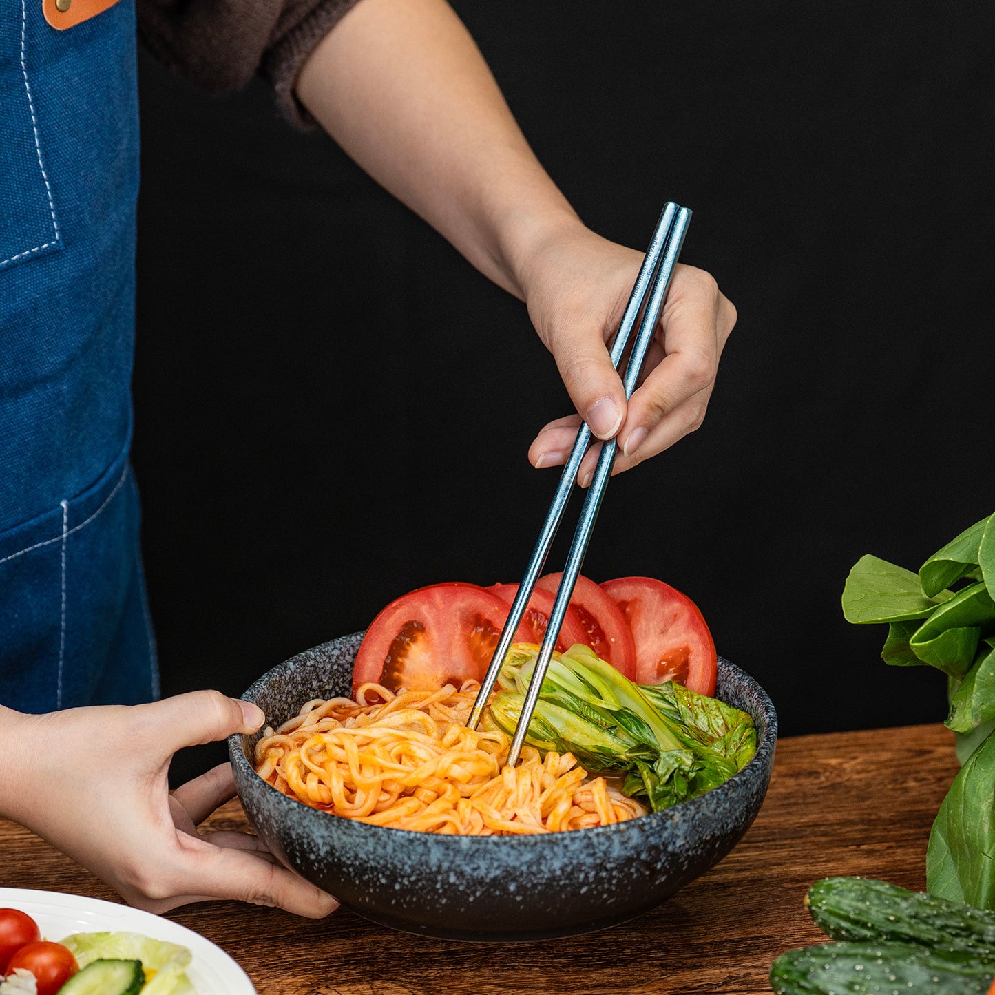 Boundless Voyage 23cm Colorful Pure Titanium Chopsticks | Ultralight Non-Slip Reusable Cutlery with Carry Bag for Camping, Hiking, Travel & Daily Home Use Ti1005T