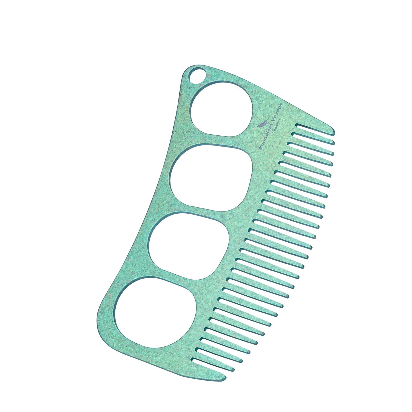 Boundless Voyage Titanium Crescent Comb, Unisex Hair & Beard Grooming Comb for Household Daily Use and Travel Carry