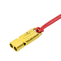 Boundless Voyage Titanium Dual Tube Survival Whistle, High Decibel Emergency Whistle, Lightweight & Durable Outdoor Safety Whistle for Camping Hiking Backpacking Ti9029O