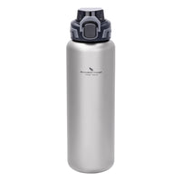 Boundless Voyage Pure Titanium Water Bottle 1200ml Dual Lids Flip Top & Screw Cap Ultralight Leakproof for Camping Hiking Gym Travel Ti3019D