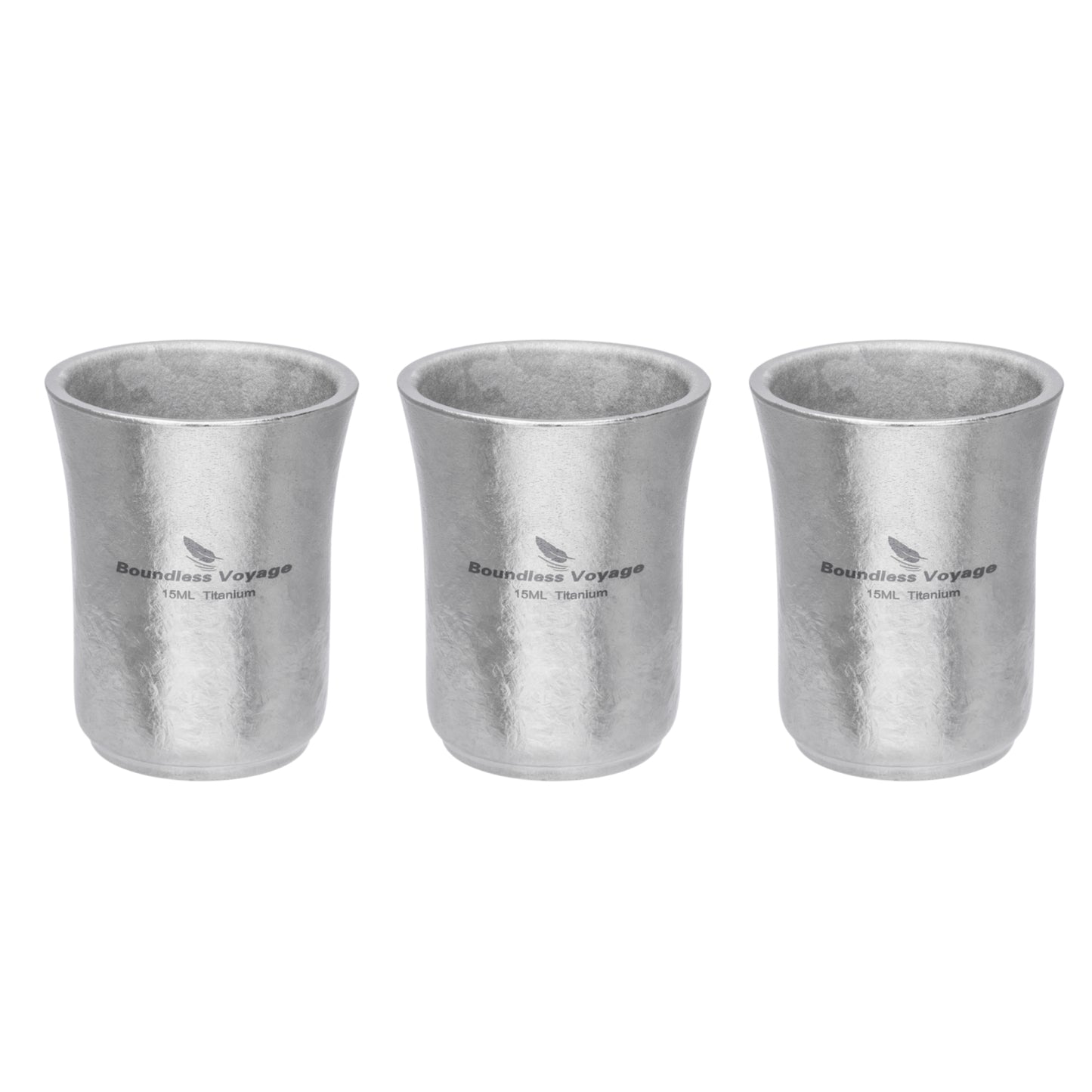 Boundless Voyage 15ml Titanium Shot Glass, Double-Wall Sake Cup for Whiskey Spirits Camping Home Bar Ti3080D