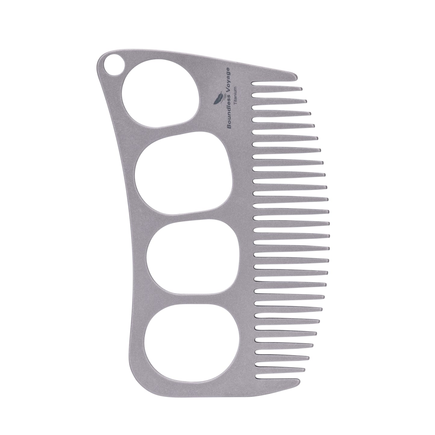 Boundless Voyage Titanium Crescent Comb, Unisex Hair & Beard Grooming Comb for Household Daily Use and Travel Carry